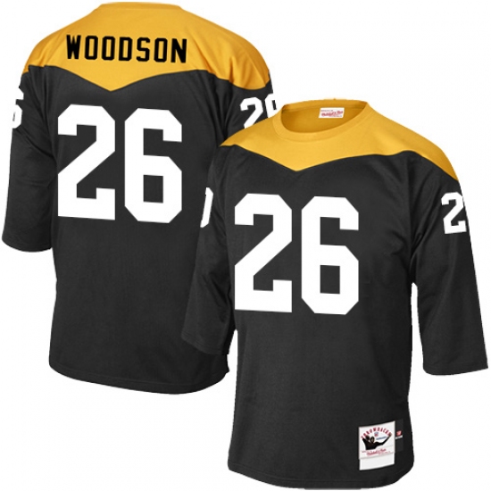 Men's Mitchell and Ness Pittsburgh Steelers #26 Rod Woodson Elite Black 1967 Home Throwback NFL Jersey - Ujersey