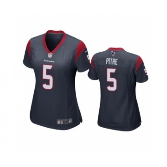 Women’s Houston Texans #5 Jalen Pitre Navy Game Jersey - Ujersey