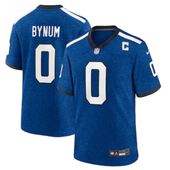 Men's Indianapolis Colts #0 Camryn Bynum Limited Blue Heather Royal Alternate 2 Indiana Nights Jersey - Ujersey