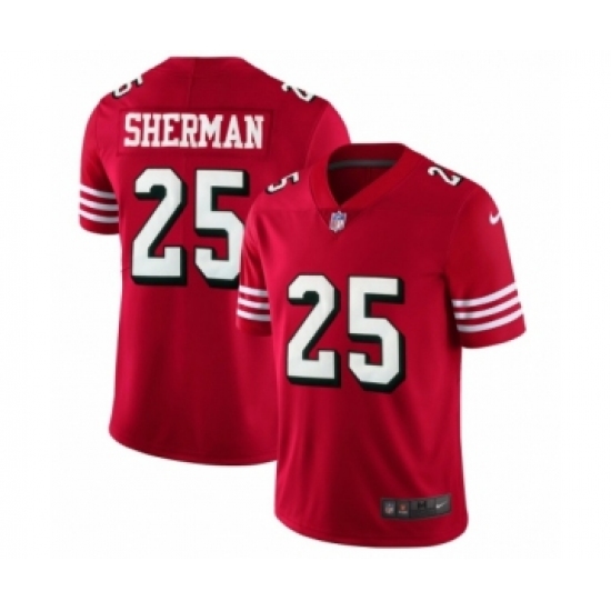 Men's San Francisco 49ers #25 Richard Sherman Limited Red Rush Vapor Untouchable Football Jerseys - Ujersey