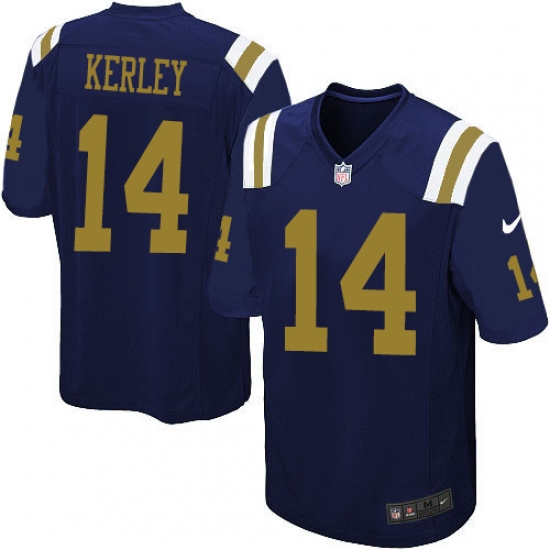 Men's Nike New York Jets #14 Jeremy Kerley Game Navy Blue Alternate NFL Jersey - Ujersey