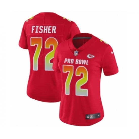 Women's Nike Kansas City Chiefs #72 Eric Fisher Limited Red AFC 2019 Pro Bowl NFL Jersey - Ujersey