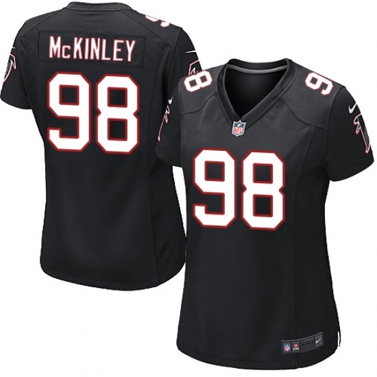 Women's Nike Atlanta Falcons #98 Takkarist McKinley Game Black Alternate NFL Jersey - Ujersey