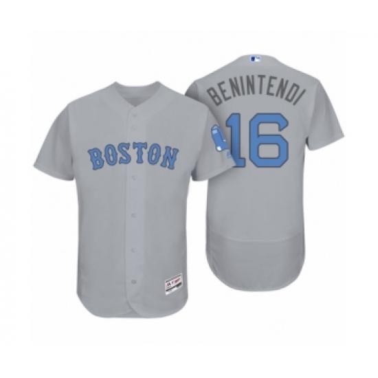 Men's Boston Red Sox #16 Andrew Benintendi Gray 2017 Fathers Day Flex Base Jersey