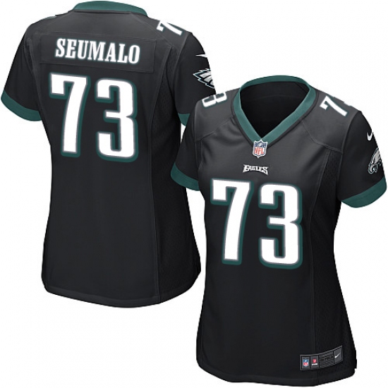 Women's Nike Philadelphia Eagles #73 Isaac Seumalo Game Black Alternate NFL Jersey - Ujersey