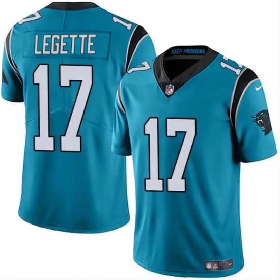 Men's Carolina Panthers #17 Xavier Legette Blue 2024 Draft Vapor Limited Football Stitched Jersey - Ujersey