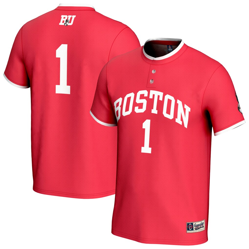 Youth GameDay Greats Scarlet Boston University Lightweight Collegiate Softball Fashion Jersey - ujerseystore