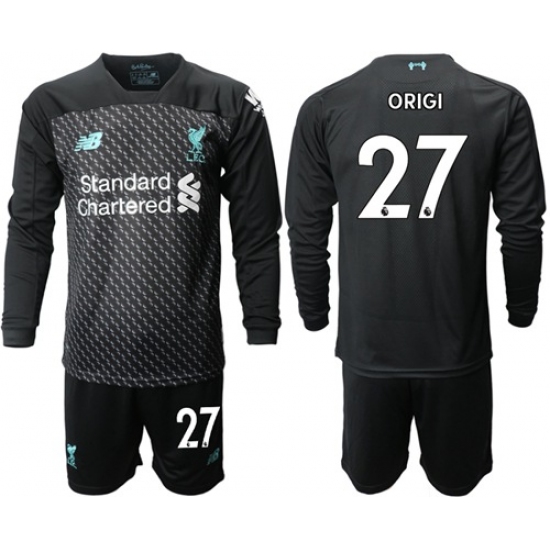 Liverpool #27 Origi Third Long Sleeves Soccer Club Jersey
