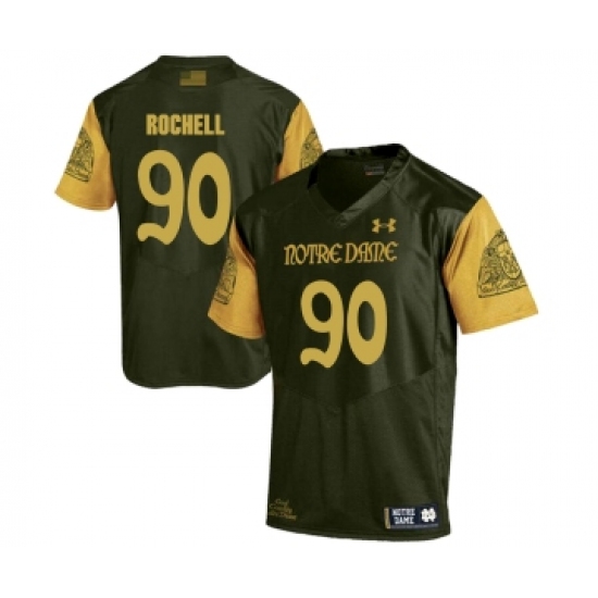 Notre Dame Fighting Irish 90 Isaac Rochell Olive Green College Football Jersey - Ujersey