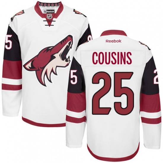 Youth Reebok Arizona Coyotes #25 Nick Cousins Authentic White Away NHL Jersey - Ujersey