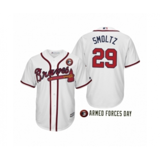 Men's 2019 Armed Forces Day John Smoltz #29 Atlanta Braves White Jersey - Ujersey