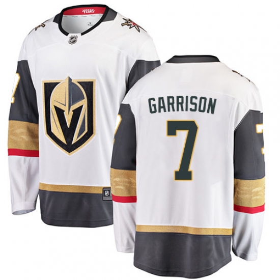 Youth Vegas Golden Knights #7 Jason Garrison Authentic White Away Fanatics Branded Breakaway NHL Jersey - Ujersey