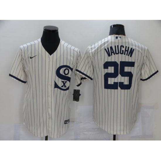 Men's Nike Chicago White Sox #25 Andrew Vaughn Cream Game 2021 Field of Dreams Jersey - Ujersey