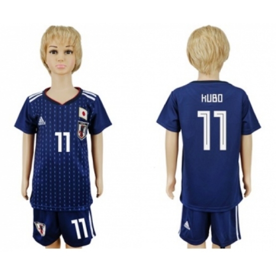 Japan #11 Kubo Home Kid Soccer Country Jersey