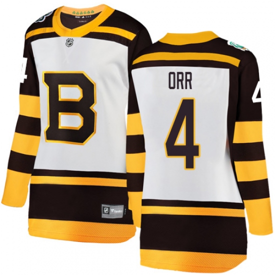 Women's Boston Bruins #4 Bobby Orr White 2019 Winter Classic Fanatics Branded Breakaway NHL Jersey - Ujersey