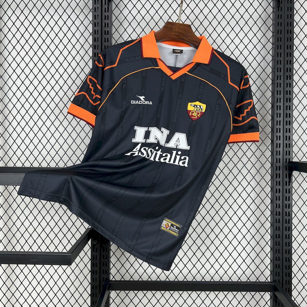 Roma Retro Soccer Jersey Away Custom Shirt 1999/00 - ujerseystore