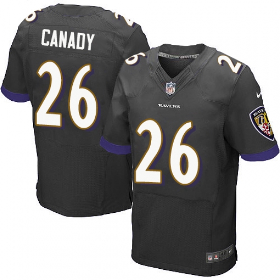 Men's Nike Baltimore Ravens #26 Maurice Canady Elite Black Alternate NFL Jersey - Ujersey