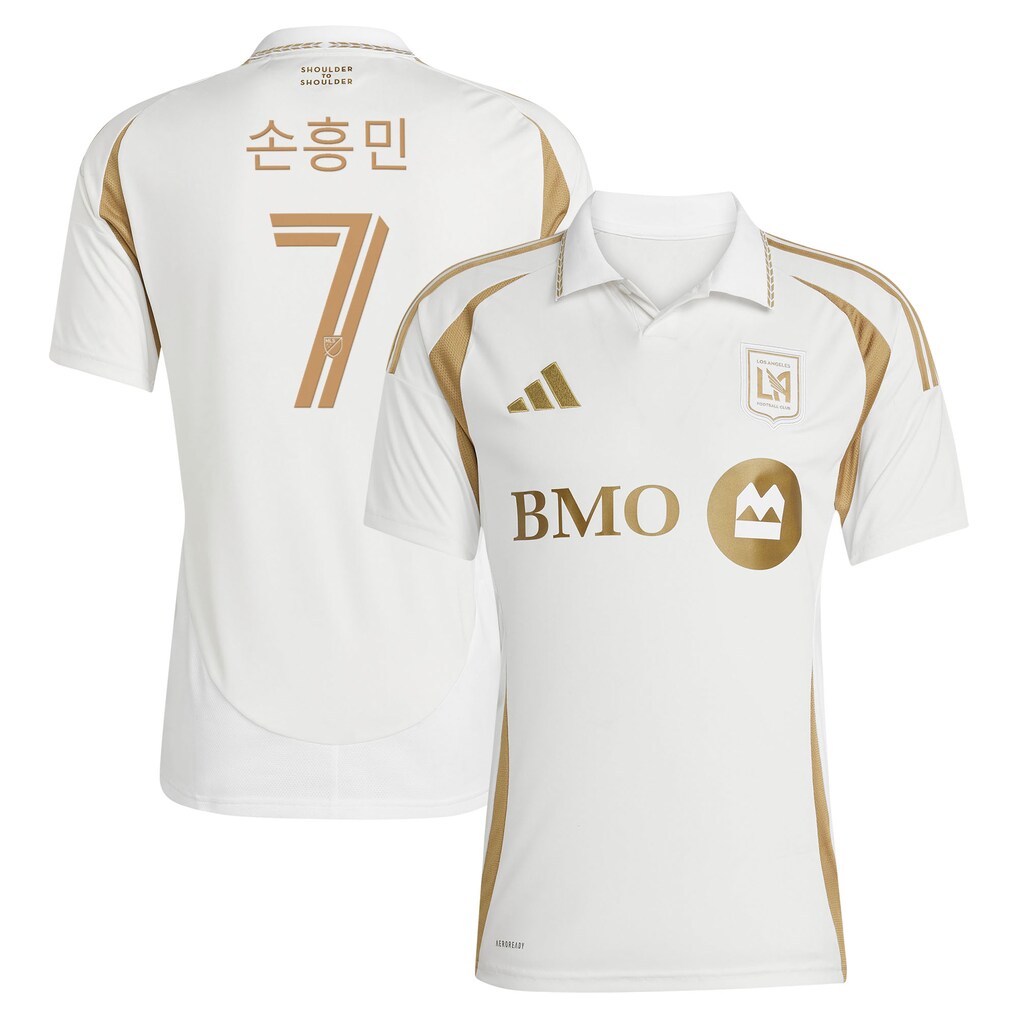 Men's LAFC Son Heung-Min adidas White 2025 Secondary Replica Jersey - Ujersey