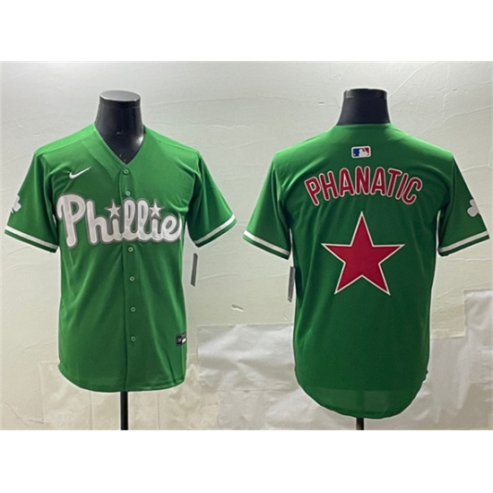 Men's Philadelphia Phillies Phanatic Green Limited Stitched Jersey - Ujersey