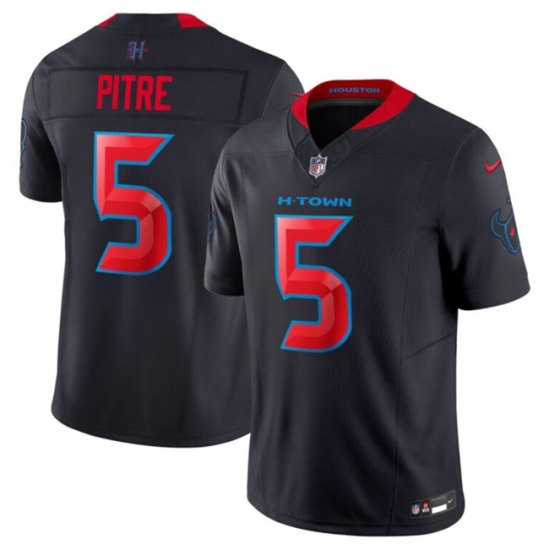 Men's Houston Texans #5 Jalen Pitre Navy 2024 2nd Alternate F.U.S.E Vapor Football Stitched Jersey - Ujersey