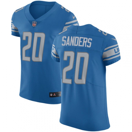 Men's Nike Detroit Lions #20 Barry Sanders Light Blue Team Color Vapor Untouchable Elite Player NFL Jersey - Ujersey