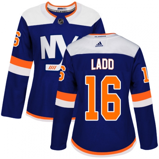 Women's Adidas New York Islanders #16 Andrew Ladd Premier Blue Alternate NHL Jersey - Ujersey