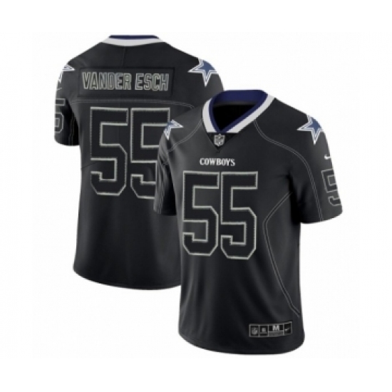 Men's Nike Dallas Cowboys #55 Leighton Vander Esch Limited Lights Out Black Rush NFL Jersey - Ujersey