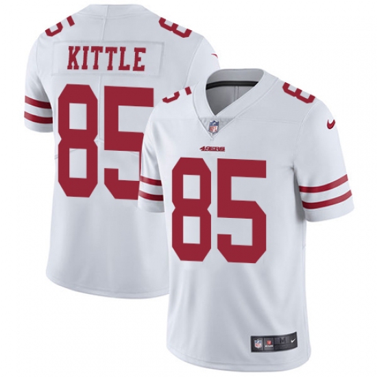 Youth Nike San Francisco 49ers #85 George Kittle White Vapor Untouchable Elite Player NFL Jersey - Ujersey