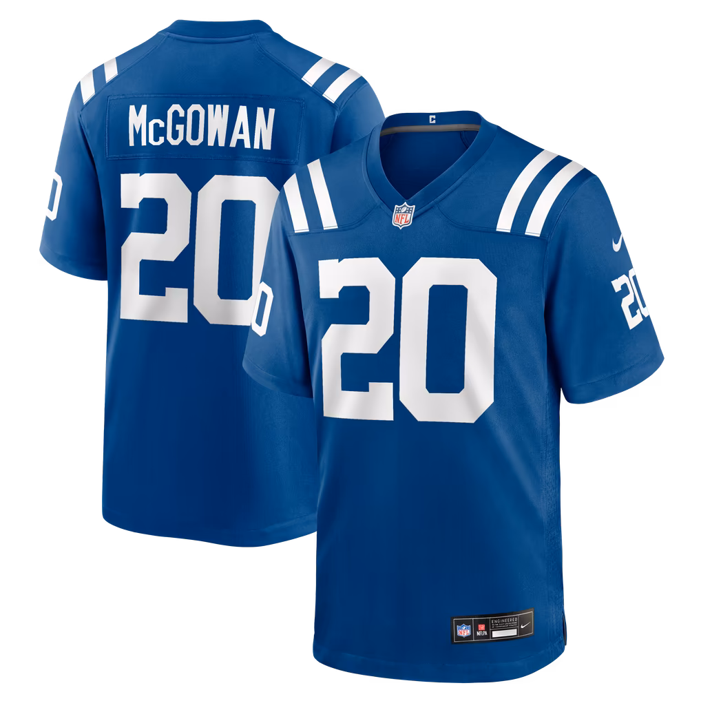 Men's Indianapolis Colts Seth McGowan Nike Royal Team Game Jersey