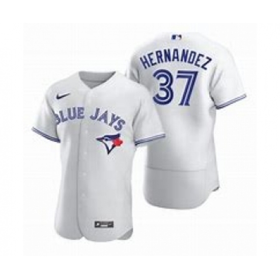 Men's Toronto Blue Jays #37 Teoscar Hernandez White Flex Base Stitched Jersey - Ujersey