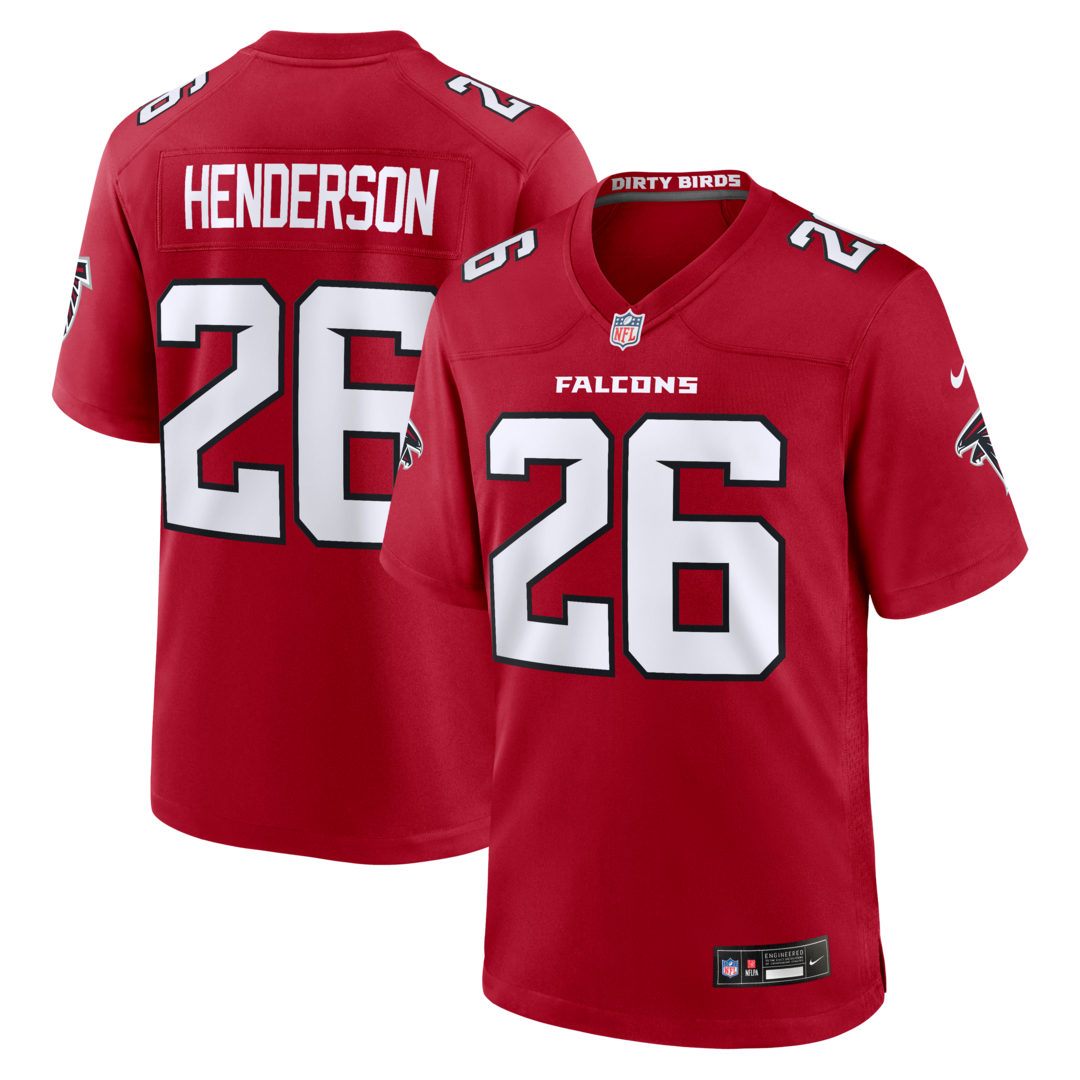 Men's Atlanta Falcons CJ Henderson Nike Red Team Game Jersey