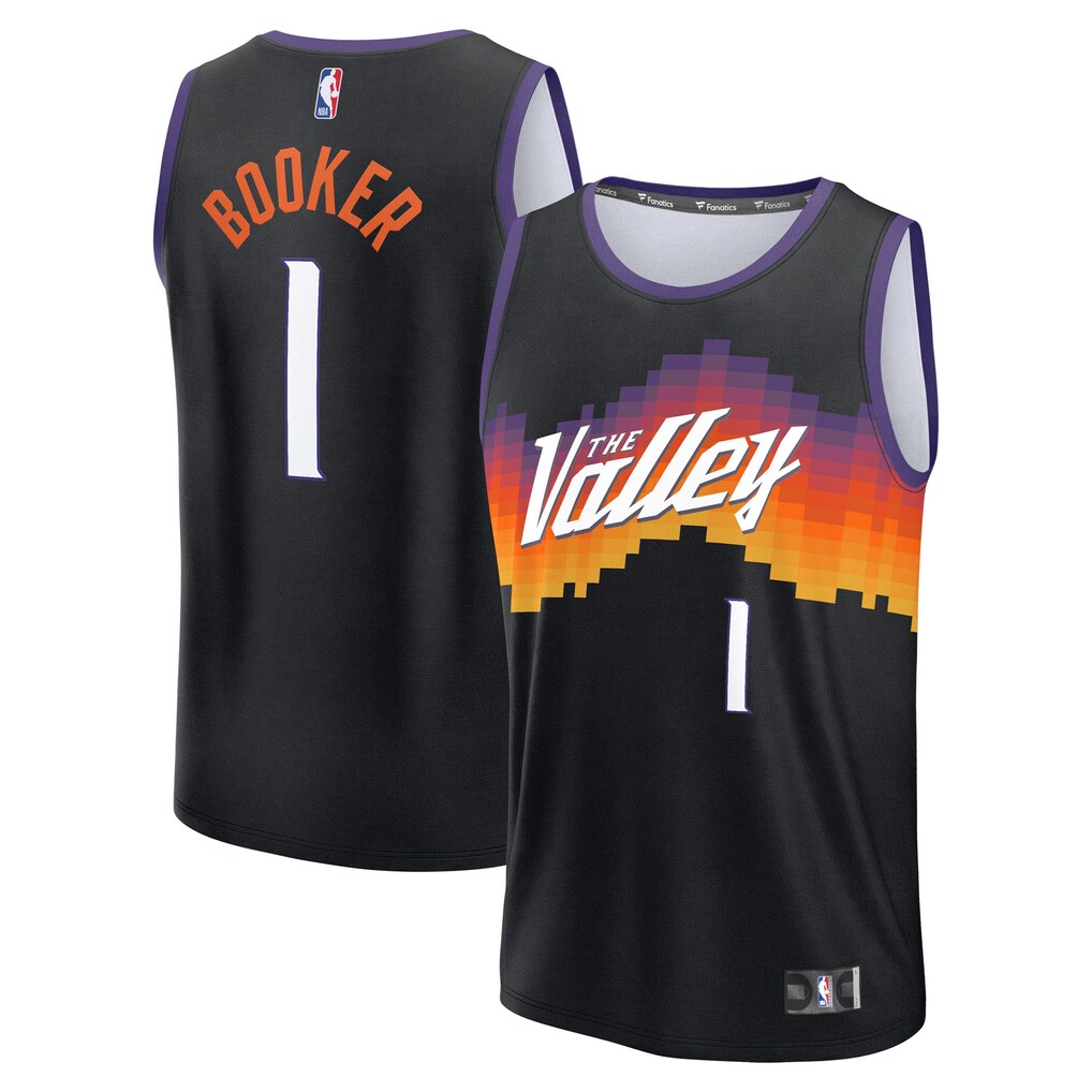 Youth Phoenix Suns Devin Booker Fanatics Black 2025/26 City Edition Fast Break Jersey - Ujersey NFL Shop