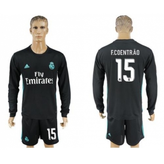 Real Madrid #15 F.Coentrao Away Long Sleeves Soccer Club Jersey