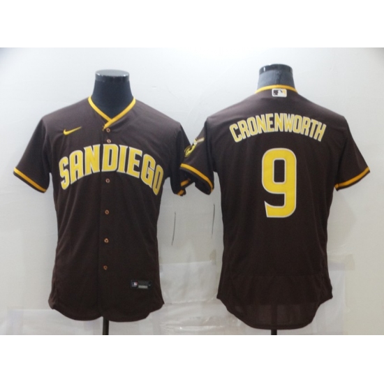 Men's Nike San Diego Padres #9 Jake Cronenworth Brown 2021 Road Player Jersey - Ujersey