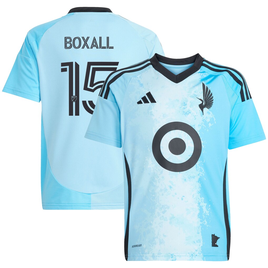 Youth Minnesota United FC Michael Boxall adidas Blue 2025 CONVERGENCE Replica Jersey - Ujersey