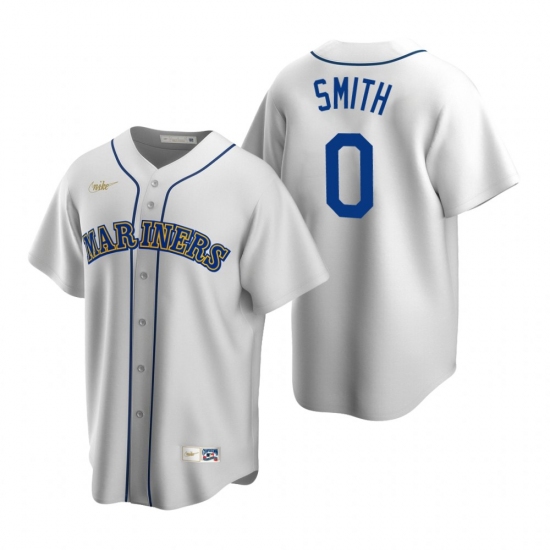 Men's Nike Seattle Mariners #0 Mallex Smith White Cooperstown Collection Home Stitched Baseball Jersey - Ujersey