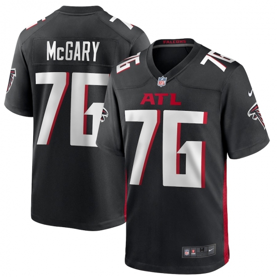 Men's Atlanta Falcons #76 Kaleb McGary Nike Black Game Jersey - Ujersey