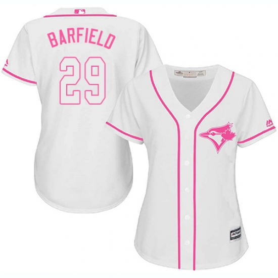 Women's Majestic Toronto Blue Jays #29 Jesse Barfield Replica White Fashion Cool Base MLB Jersey - Ujersey