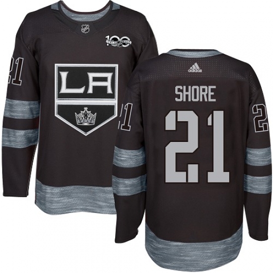 Men's Adidas Los Angeles Kings #21 Nick Shore Premier Black 1917-2017 100th Anniversary NHL Jersey