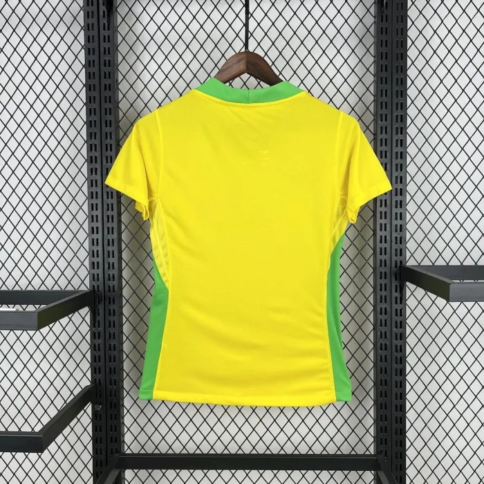 Brazil Soccer Jersey Home Women's Custom Shirt 2025 - ujerseystore