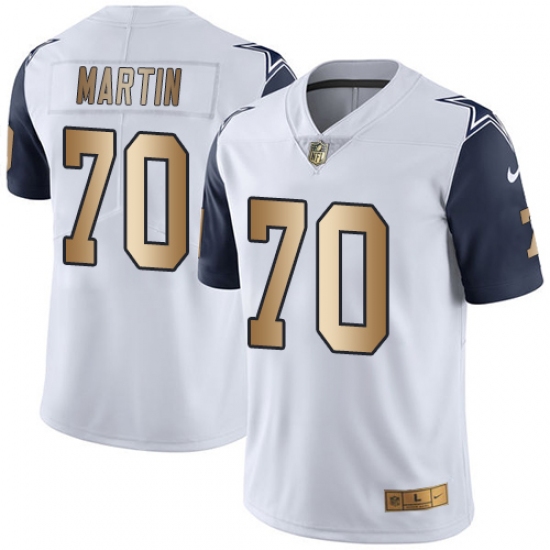 Youth Nike Dallas Cowboys #70 Zack Martin Limited White/Gold Rush NFL Jersey - Ujersey
