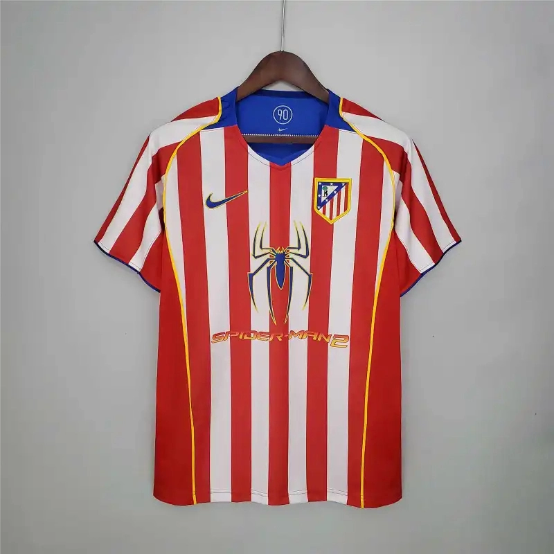 Atletico Madrid Retro Soccer Jersey Home Shirt 2004/05 - Ujersey NHL