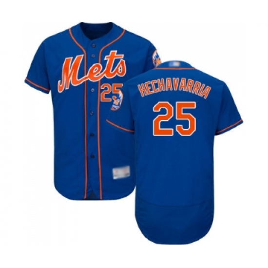 Men's New York Mets #25 Adeiny Hechavarria Royal Blue Alternate Flex Base Authentic Collection Baseball Jersey - Ujersey