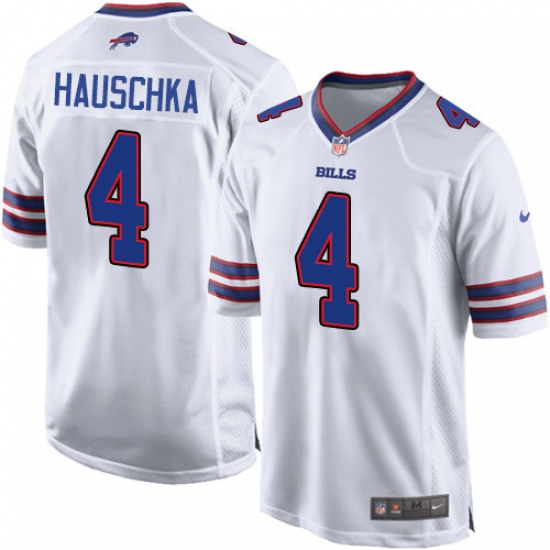 Men's Nike Buffalo Bills #4 Stephen Hauschka Game White NFL Jersey - Ujersey