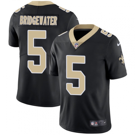 Men's Nike New Orleans Saints #5 Teddy Bridgewater Black Team Color Vapor Untouchable Limited Player NFL Jersey - Ujersey