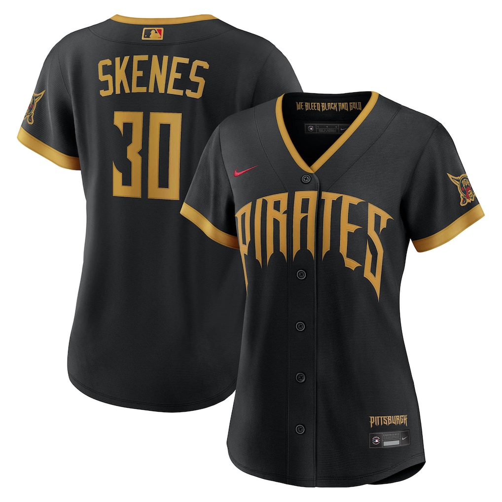 Women's Pittsburgh Pirates Paul Skenes Nike Black 2026 City Connect Stadium Jersey - Ujersey