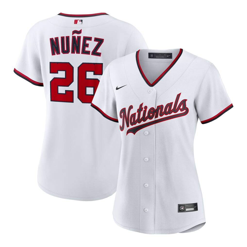 Women's Washington Nationals Nasim Nuñez Nike White Home Replica Jersey - Ujersey