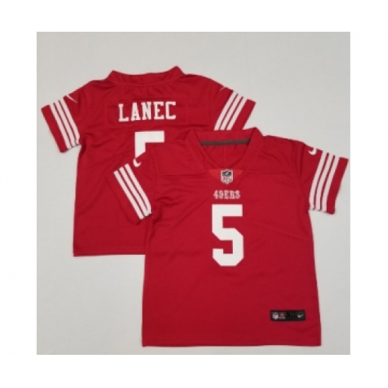 Toddler San Francisco 49ers #5 Trey Lance Limited Red Vapor Stitched Jersey - Ujersey