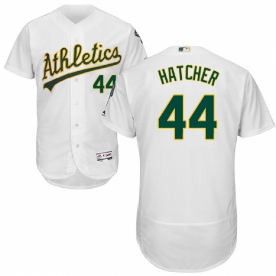 Men's Majestic Oakland Athletics #44 Chris Hatcher White Home Flex Base Authentic Collection MLB Jersey - Ujersey