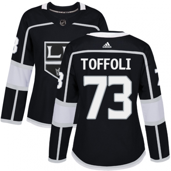 Women's Adidas Los Angeles Kings #73 Tyler Toffoli Authentic Black Home NHL Jersey - Ujersey
